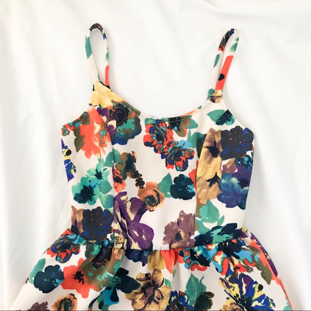 Abstract Painted Floral Dress (Super Comfy)